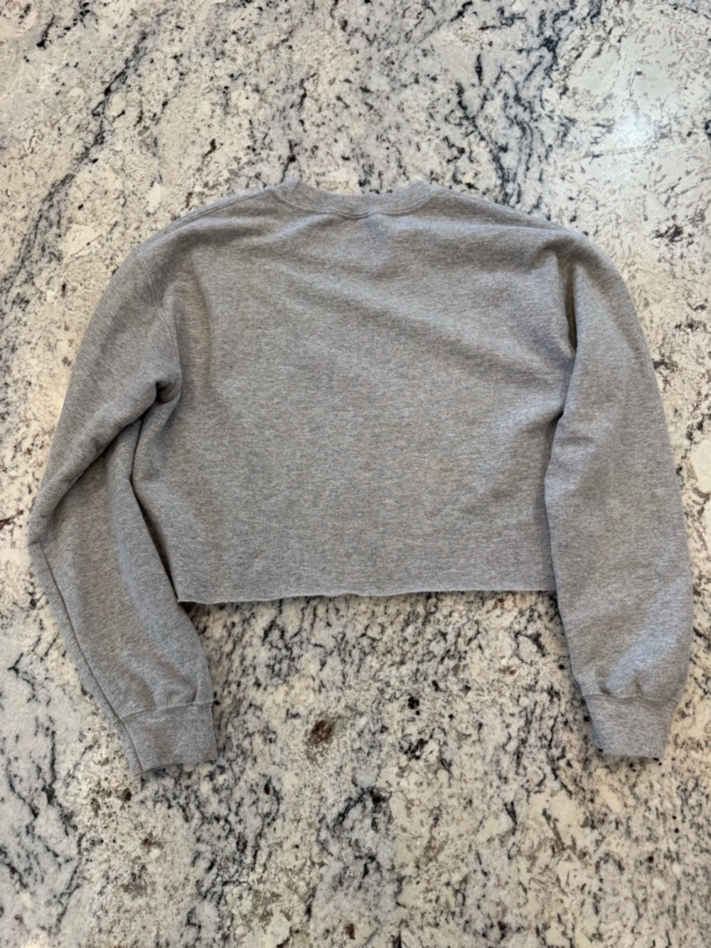 Harvard Cropped Sweatshirt Gray Crewneck Ivy League Graphic Size S - Picture 5 of 9